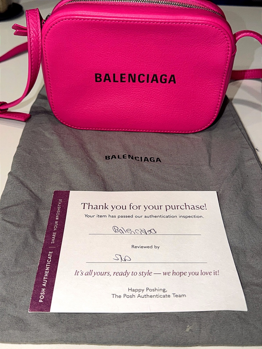 Authentic Balenciaga Pink Crossbody Bag